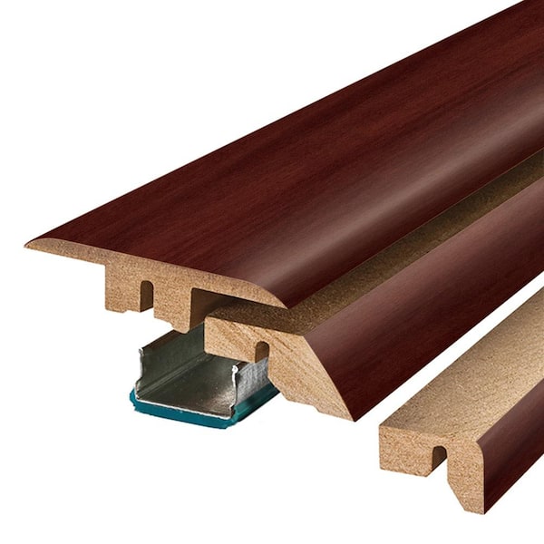 Scarlet 0.75 in. T x 2.37 in. W x 78.7 in. L Smooth Wood Look Laminate Moulding/Trim 4 in 1 Molding