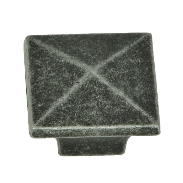 Stone Mill Hardware Cairo 1-1/4 in. Swedish Iron Square Cabinet Knob