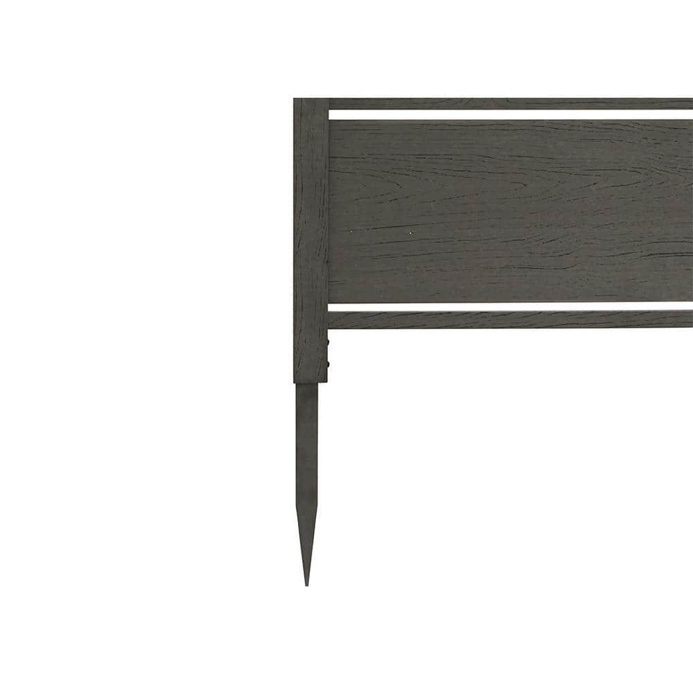 Bessemer Charcoal Vinyl Privacy Screen Kit with WoodTek Finish