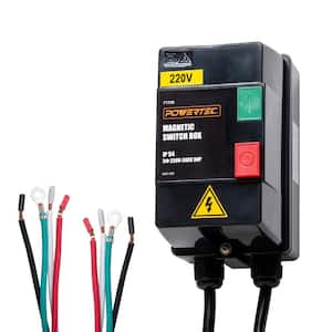 3-Phase Magnetic Switch Box, 220-Volt to 240-Volt, 3 HP, UL Approved, Comes with 3-Wire Motor/Load and Power/Line Cords