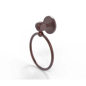 Satellite Orbit 2-Collection Towel Ring with Twist Accent in Antique Copper