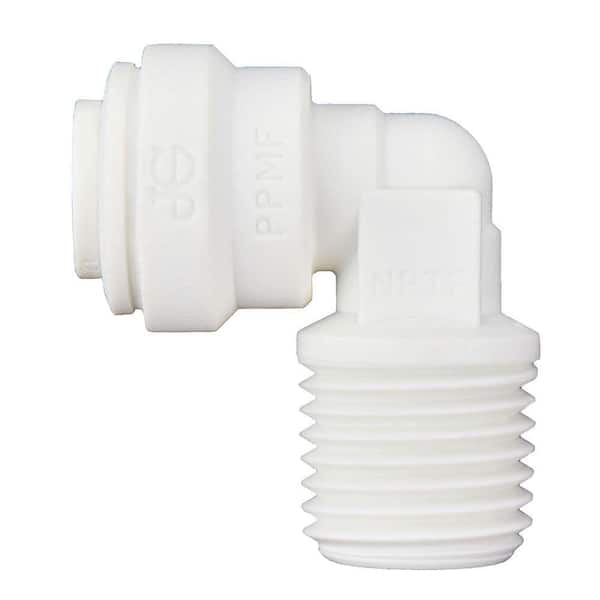 John Guest 1/4 in. Polypropylene 90-Degree Push-to-Connect Male Fixed Elbow Fitting (10-Pack)