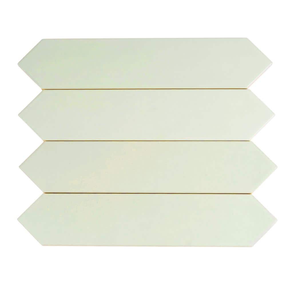 Tea Green Matte Ceramic Picket Wall and Floor Tile