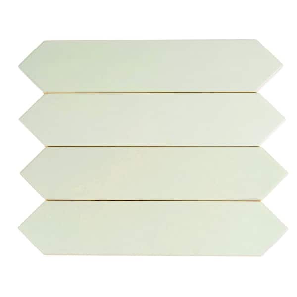 Apollo Tile Piquet Tea Green 2-in x 10-in Matte Ceramic Stone Look Floor and Wall Tile (5.38-sq. ft/ Carton)