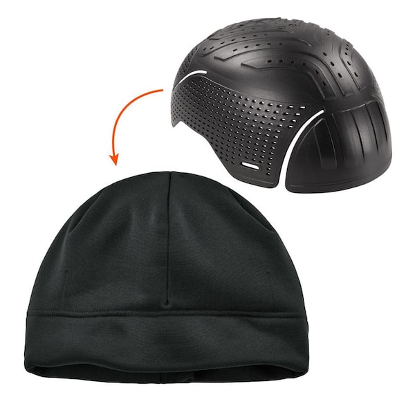 N-Ferno 6808ZI Black Zippered Winter Beanie Hat (Bump Cap Included)