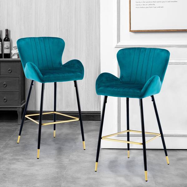 teal counter height chairs