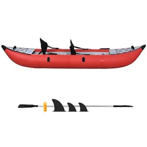 Inflatable Kayak Set with Paddle and Air Pump, Portable Recreational Touring Kayak Foldable Fishing Touring Kayaks