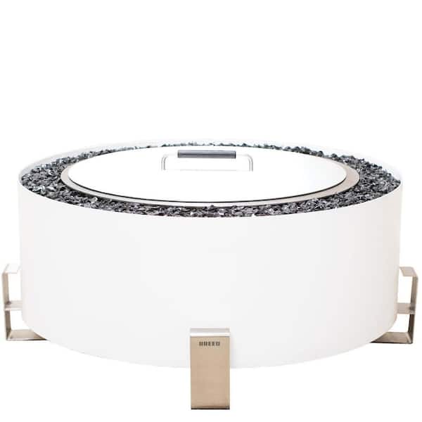 Breeo Luxeve White River with Black Glass Outdoor Smokeless Fire Pit