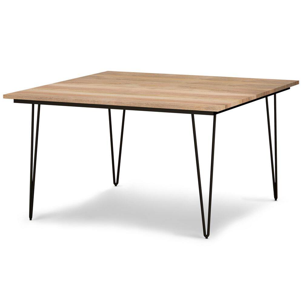 Hunter Square 54" Solid Mango Wood Dining Table in Natural