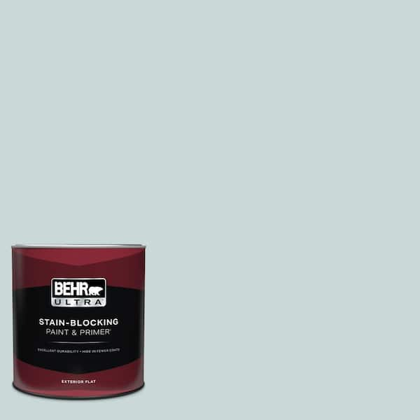 BEHR ULTRA 1 qt. #PPU13-16 Offshore Mist Flat Exterior Paint & Primer