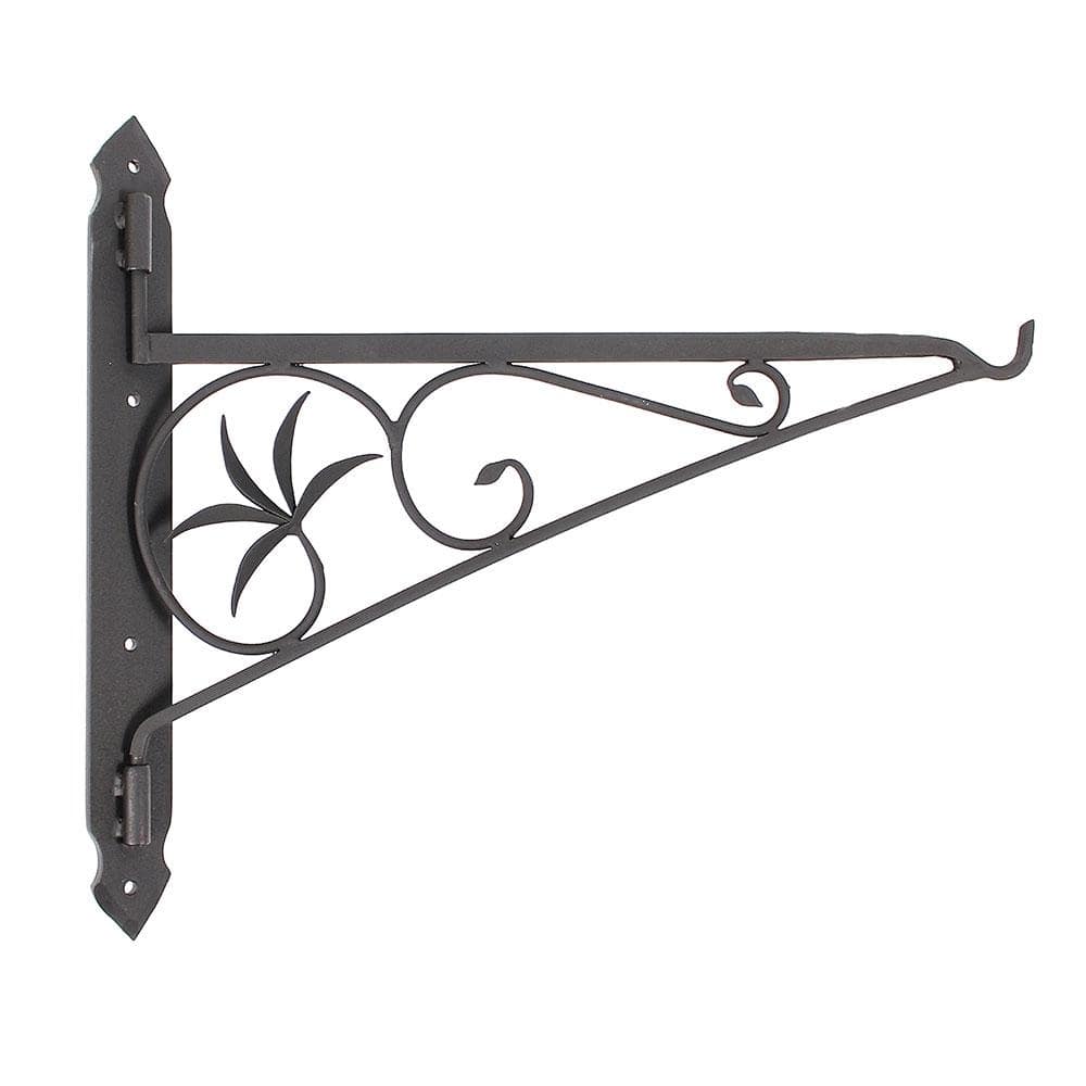 ACHLA DESIGNS 24 in. L Black Decorative Fireplace Crane with Swivel Arm