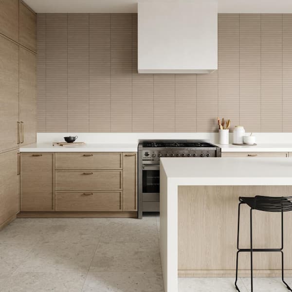 Sahara 1 in. x 12 in. Matte Taupe Porcelain Mosaic Tile (4.84 sq. ft./Case)