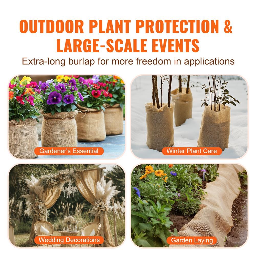 Natural Brown Burlap Canvas Roll for Outdoor Projects
