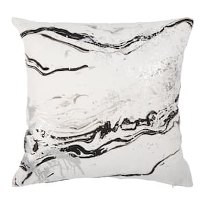 Pipin Beige/Black 18 in. X 18 in. Throw Pillow