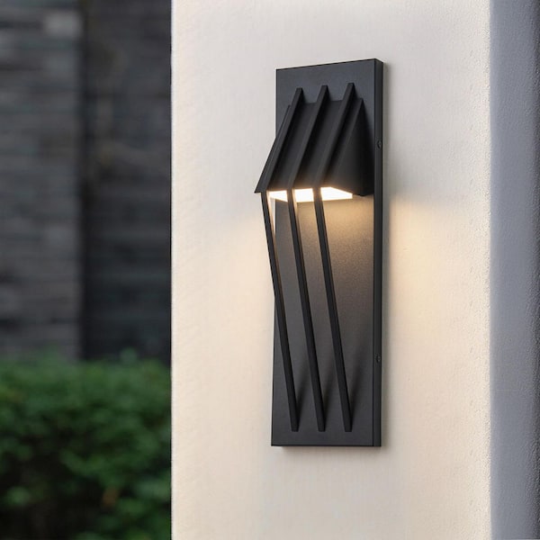 LLHZSY Acerbis Matte Black Bridge Dimmable Integrated LED Outdoor
