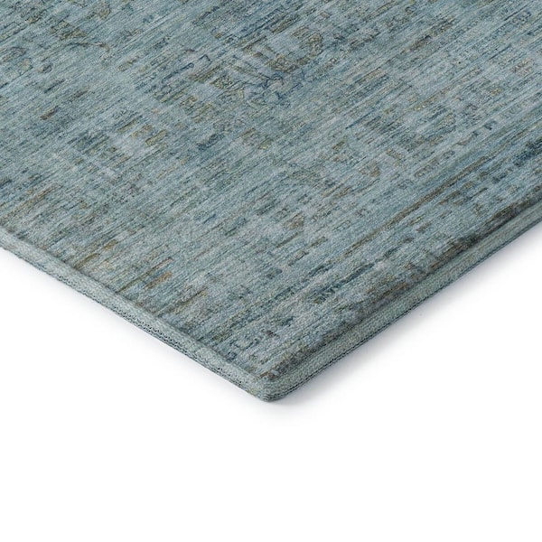Mayfield Premium Machine Washable Abstract AMF1775 Sky 5 ft. x 7 ft. 6 in. Area Rug