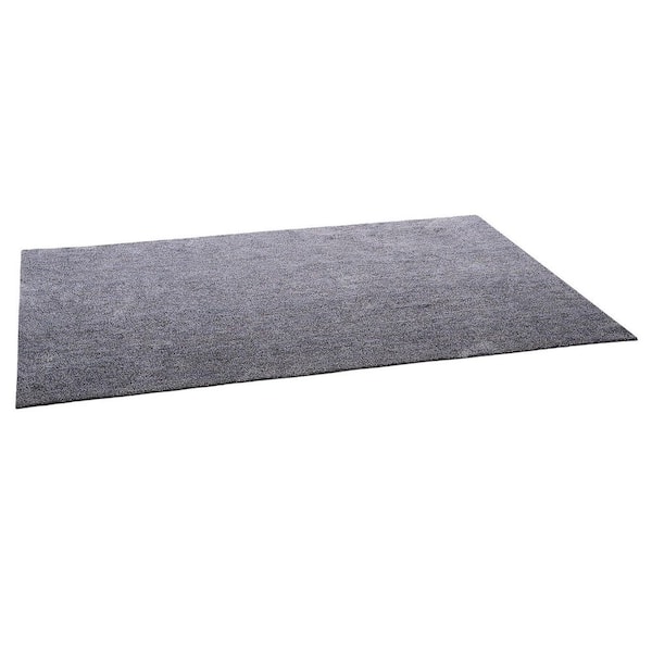 9 ft. x 12 ft. Blue-Gray Indoor Plush, Furry with Long Plushs Pile for High-Traffic Areas, Non-Shedding Area Rugs
