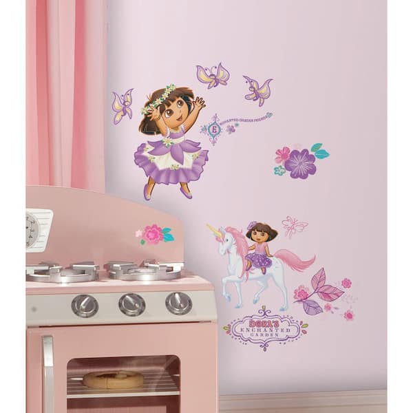 RoomMates Dora's Enchanted Forest Peel and Stick Wall Decors
