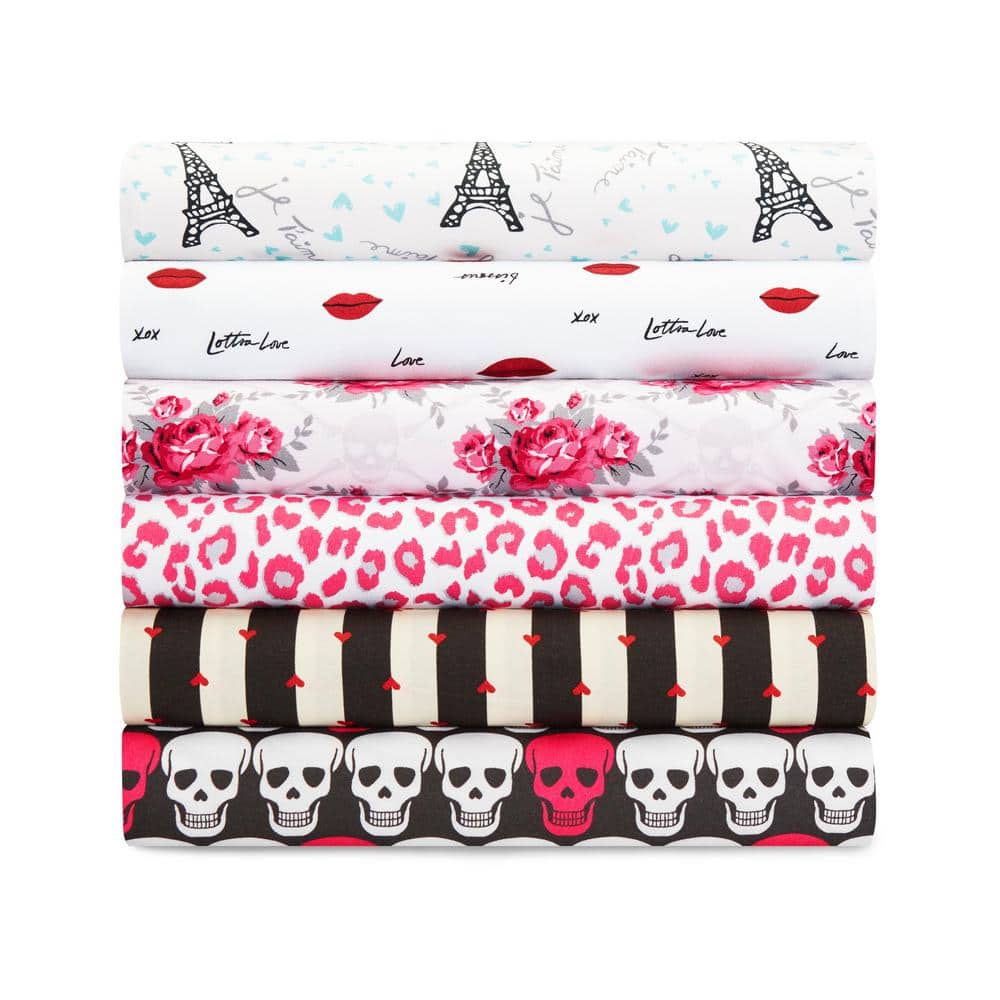 Black and White Striped Twin XL Microfiber Sheet Set