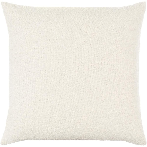Livabliss Oskar White Woven Polyester Fill 18 in. x 18 in. Decorative Pillow