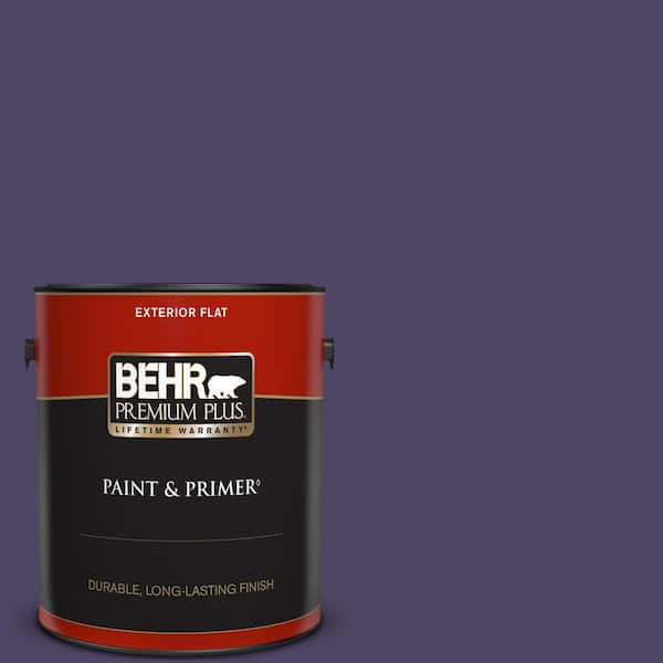 BEHR PREMIUM PLUS 1 gal. #S-H-650 Berry Charm Flat Exterior Paint & Primer