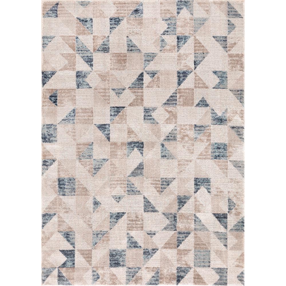 Concord Global Trading Geo Harmony Blue 5 ft. x 7 ft. Contemporary Area ...