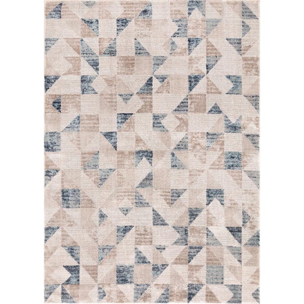Concord Global Trading Geo Harmony Blue 7 ft. x 9 ft. Contemporary Area Rug
