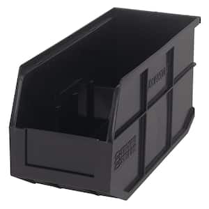 Stackable Shelf 10-Qt. Storage Tote in Black (6-Pack)