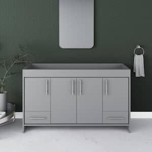 Pacific 60 in. W x 18 in. D x 33.88 in. H Bath Vanity Cabinet without Top in Gray