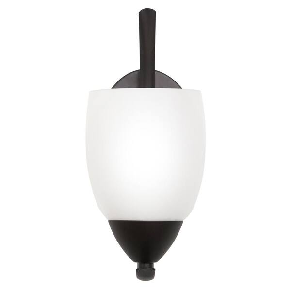 Bronze Yosemite Home Decor 1261-1WS-ORB 1 Light Vanity with White Etched Glass Bronze Yosemite Home Decor 1261-1WS-ORB 1 Light Vanity with White Etched Glass