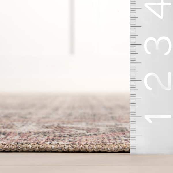 Hillstone Collection Traditional Vintage Medallion Cataleya Beige 9 ft. x 12 ft. Area Rug