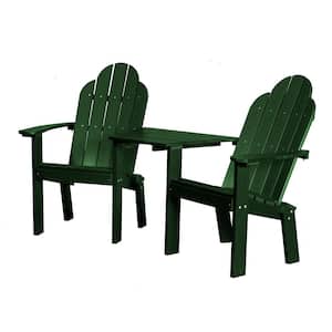 Classic Turf Green Plastic Outdoor Deck Chair Tete-A-Tete