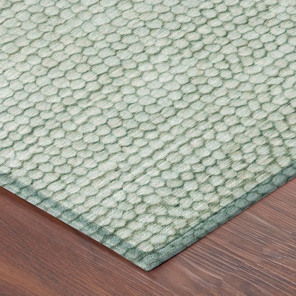 Chantille Machine Washable Indoor/Outdoor Abstract ACN2719 Green 5 ft. x 7 ft. 6 in. Area Rug