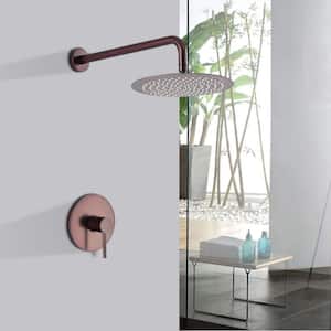 1-Spray Patterns with 1.5 GPM 10 in. Wall Mount Rain Fixed Shower Head in Oil Rubbed Bronze