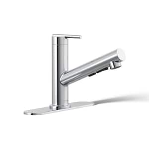 koo KOHLER Crue Single-Handle Pull-Out Sprayer Kitchen Faucet in