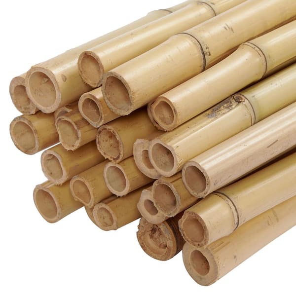 1 in. D x 90 in. L Natural Bamboo Poles (25-Pack/Bundled)