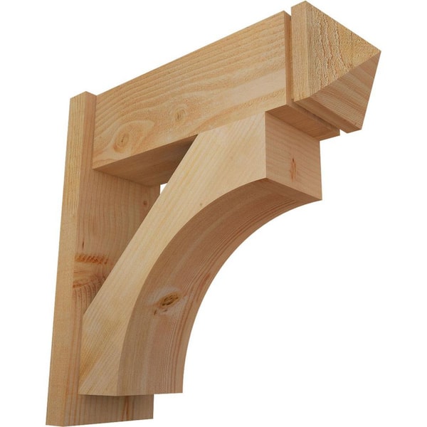 Ekena Millwork 8 in. x 24 in. x 24 in. Westlake Arts and Crafts Rough Sawn Douglas Fir Outlooker