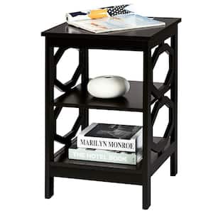 Black Accent Nightstand Sofa Side Table End Table