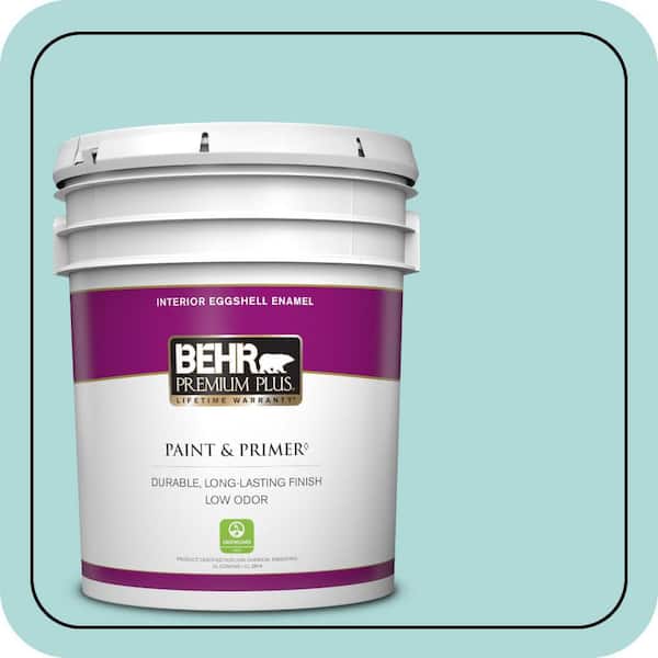 BEHR PREMIUM PLUS 5 gal. #510C-3 Rivers Edge Eggshell Enamel Low Odor Interior Paint & Primer