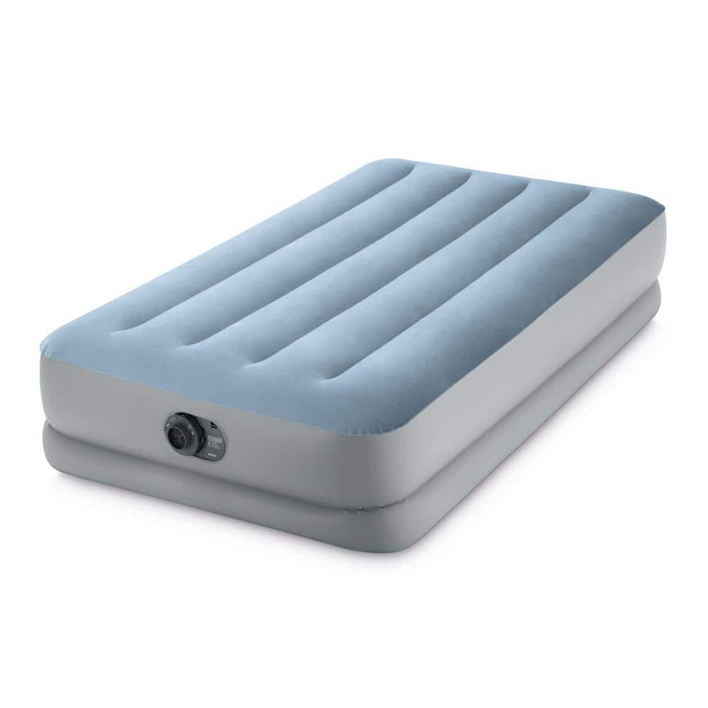 Intex Dura Beam Plus MidRise Comfort 14 in. Twin Air Mattress with BuiltIn Pump 64165ED The