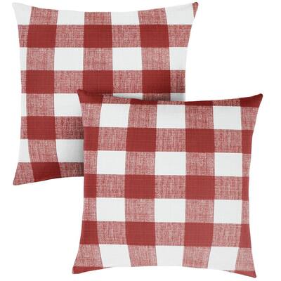 red buffalo plaid pillows