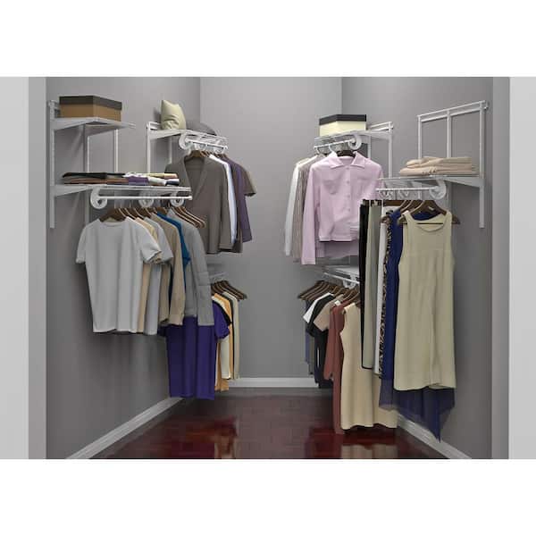 ClosetMaid - ShelfTrack Adjustable 4-Shelf Closet Organizer 5' - 8