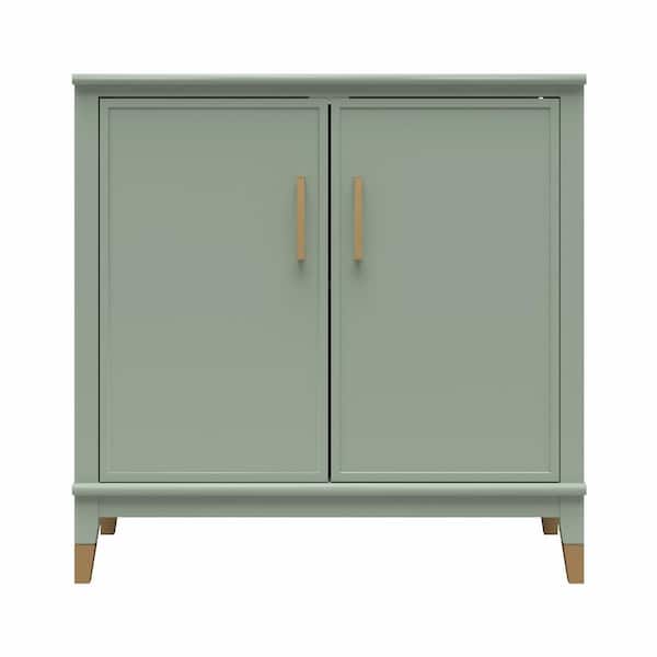 CosmoLiving by Cosmopolitan Westerleigh, Pale Green 33.4 in H, Storage Cabinet with 2-Doors