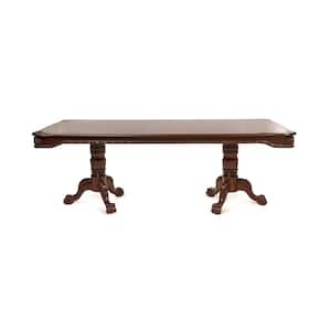 Payge 89 in. Rectangle Brown Cherry Wood Dining Table