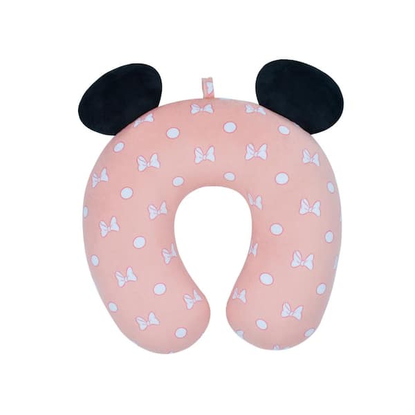 Ful Pink Disney Minnie Mouse Bows and Polka Dots Portable Travel Neck Pillow