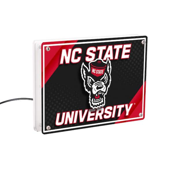 Evergreen North Carolina State University NCAA Black Rectangle Desklite LED Decor