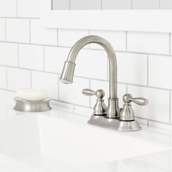 Glacier Bay Mandouri 4 in. Centerset 2 Handle LED Bathroom Faucet