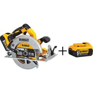 20V MAX XR Cordless Brushless 7-1/4 in. Circular Saw and (1) 20V MAX XR Premium Lithium-Ion 5.0Ah Battery