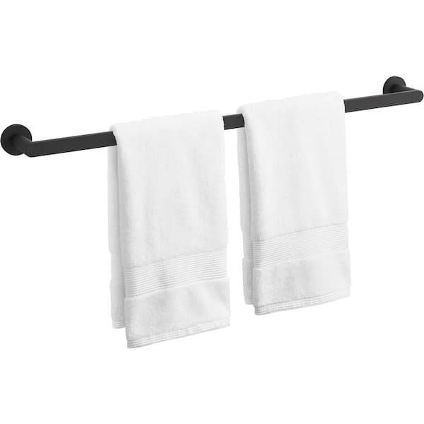 KOHLER Composed 30 in. Wall Mounted Towel Bar in Matte Black