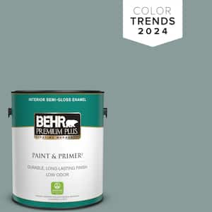 BEHR PREMIUM PLUS 1 gal. #340F-6 Mojave Gold Semi-Gloss Enamel Low Odor  Interior Paint & Primer 330001 - The Home Depot